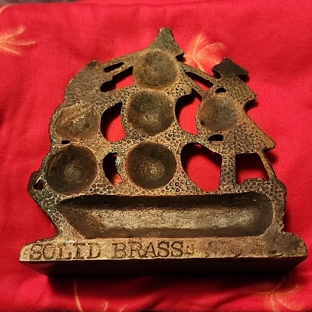 VINTAGE  SOLID BRASS  ⛵️  SAILBOAT. - Picture 4 of 5